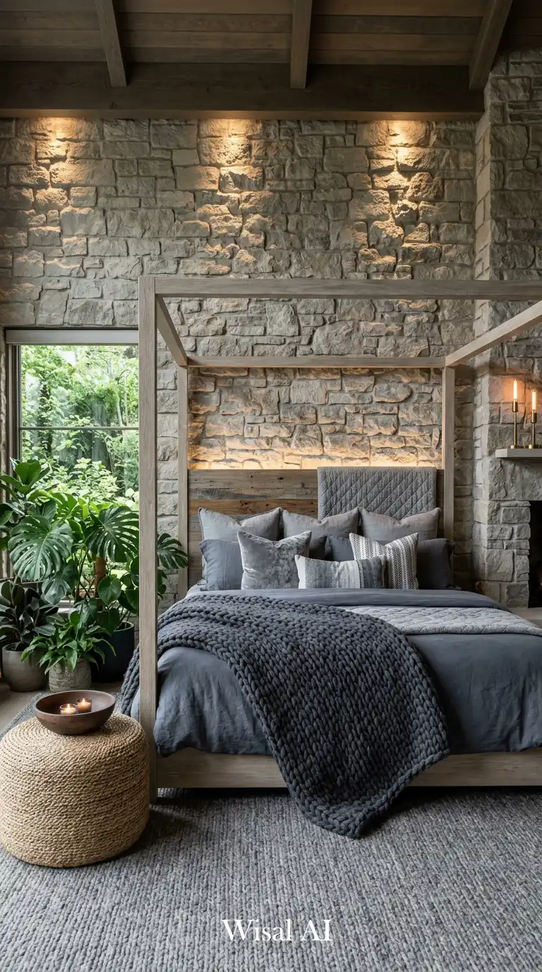 5. Clean and Serene Gray Bedroom Idea