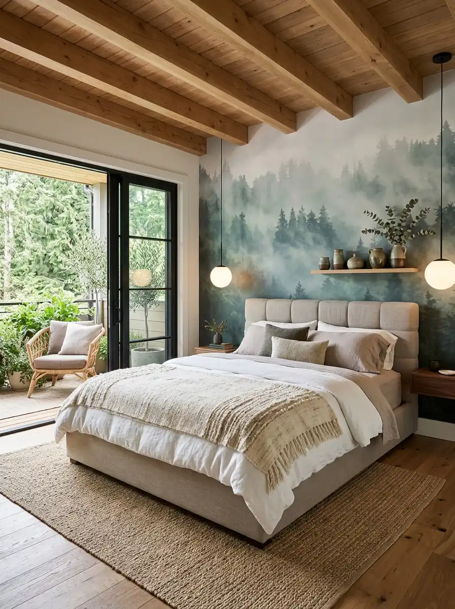 25.Nature-Inspired and Restful: Your Perfect Cozy Bedroom Idea