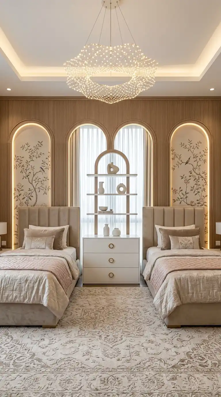 15. Oriental Whimsy and Arched Elegance: Luxury Children's Design