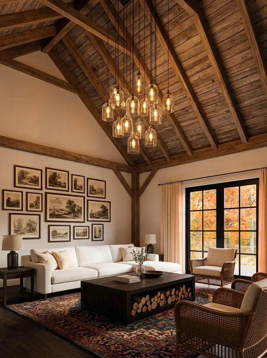 5. The Artful Barn: A Farmhouse Living Room Concept