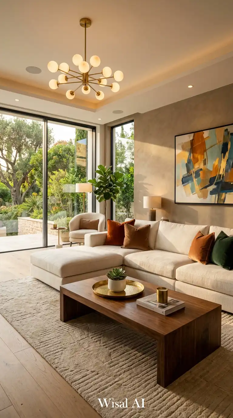 Moody Textures: Creating a Modern Sofa Idea with Depth