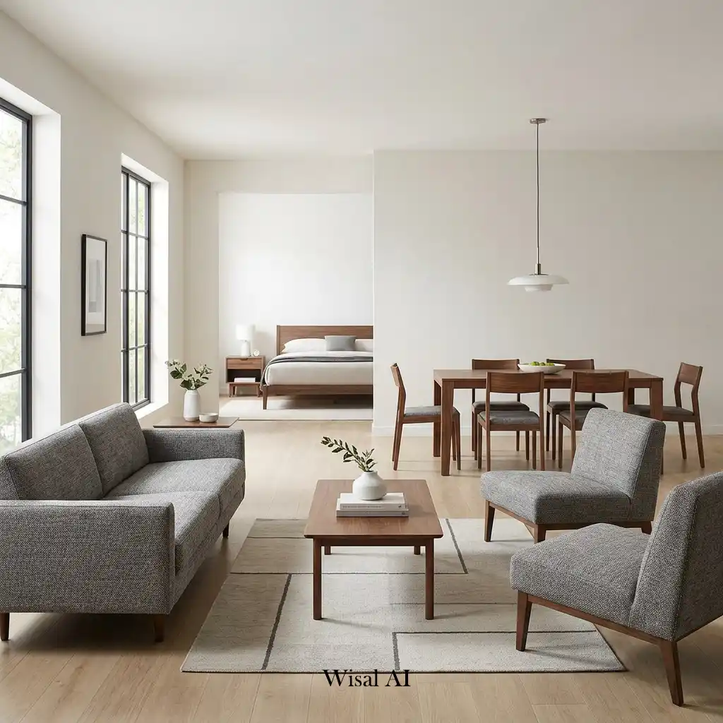 Stylish home with balanced furniture proportions creating visual consistency in every room.