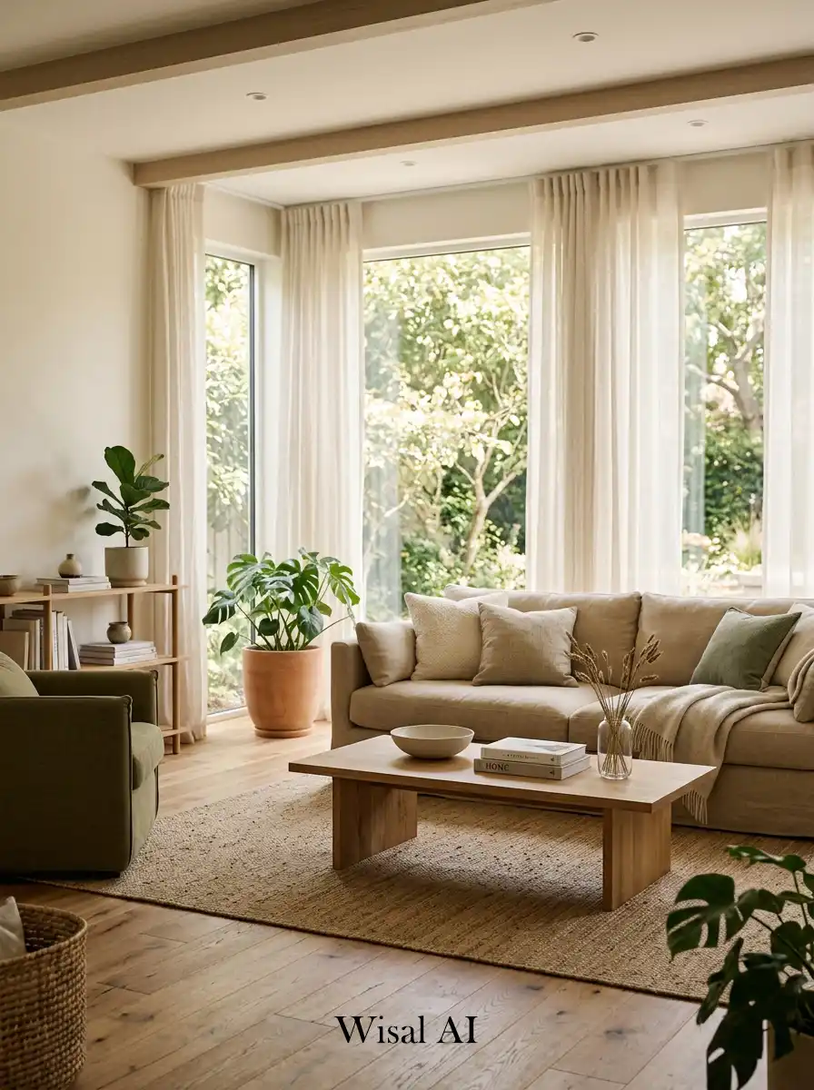 6. Soft Natural Lighting Living Room Idea
