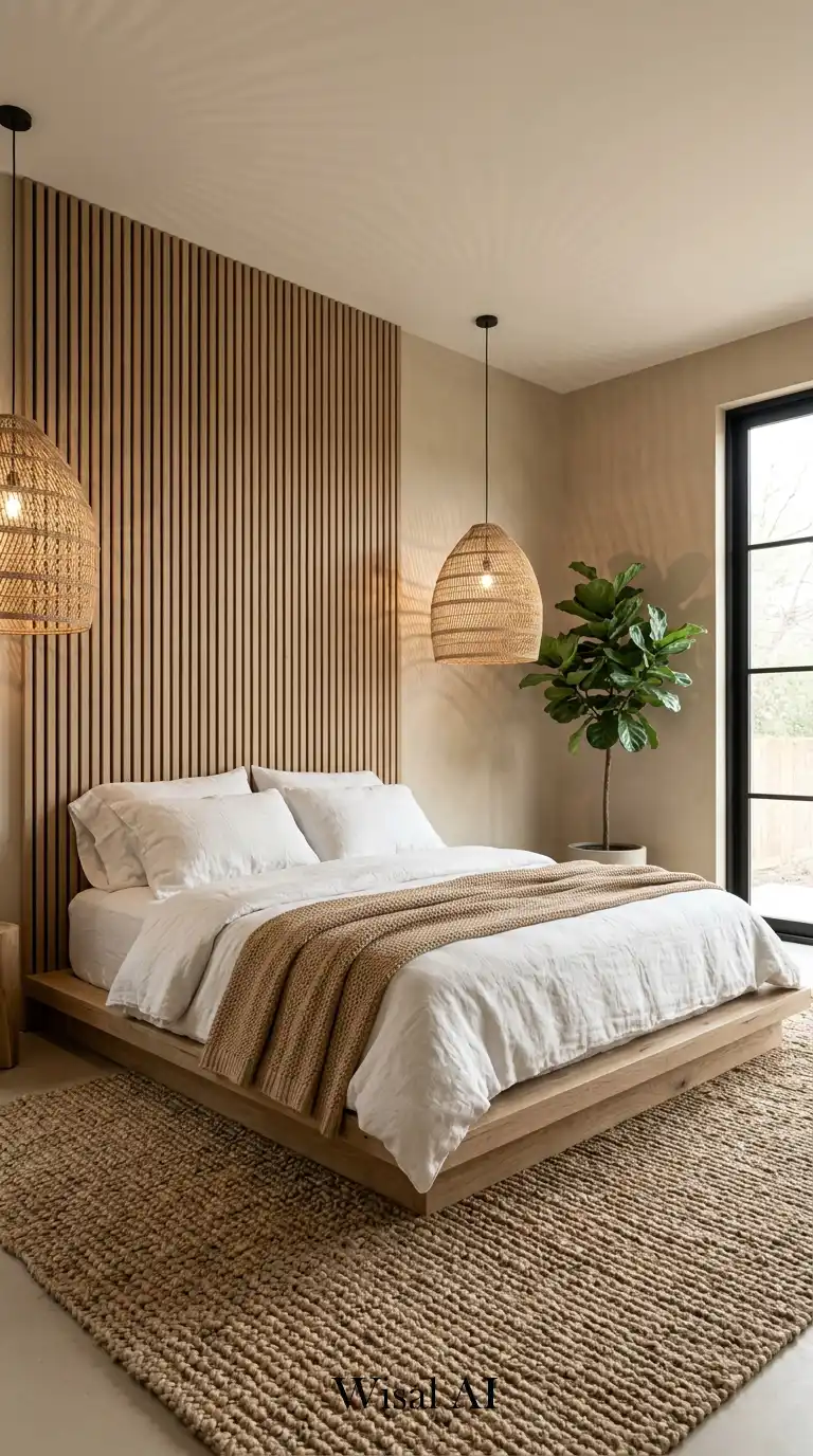 6. The Textured Earth Harmony Beige Bedroom Idea