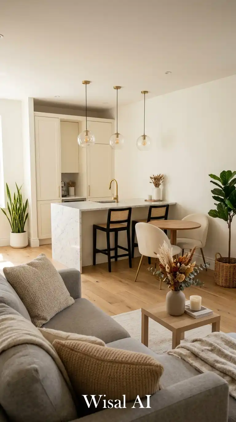 Small Living Room With Dining Table: Elegant Functionality