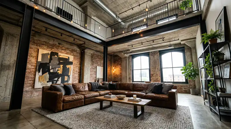 7. The Double-Height Concrete Loft