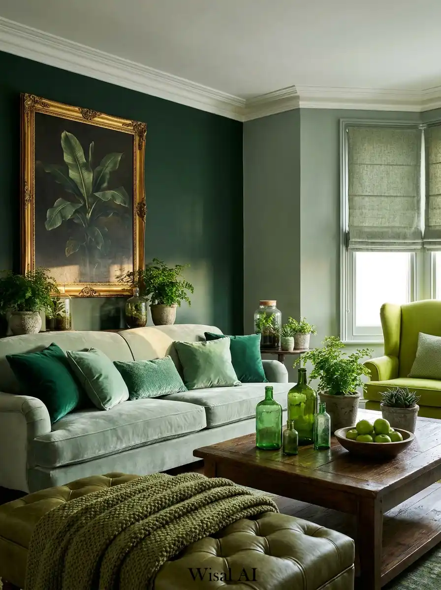 7. The Verdant Gallery: Sage Green Living Room Vibes