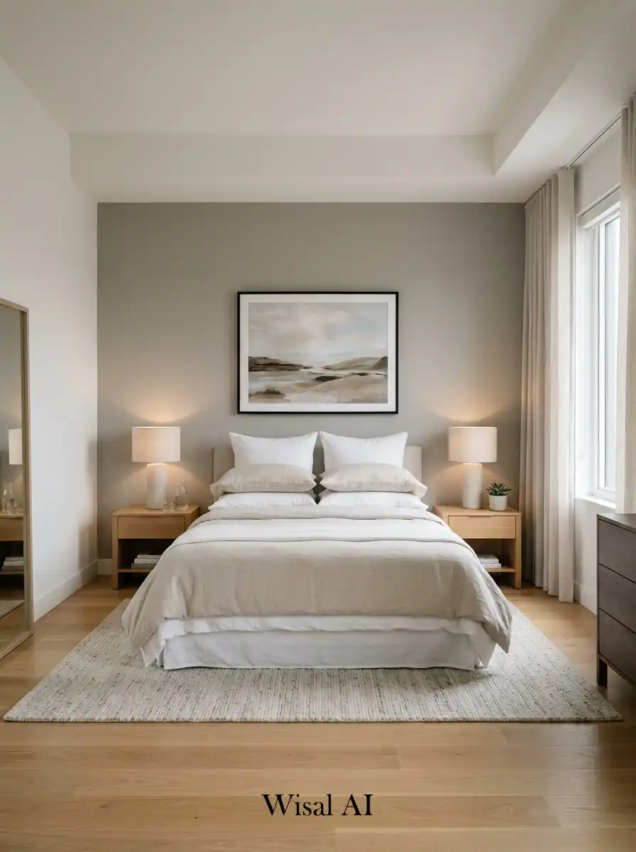 8. Balanced Layout Bedroom Idea for Mental Calmness