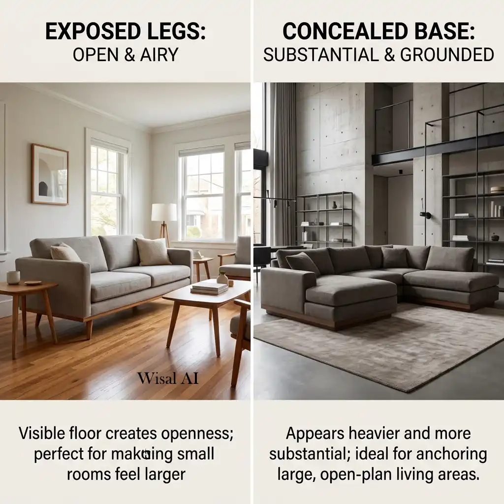 Neutral-colored sofa creating a timeless and elegant living room centerpiece.