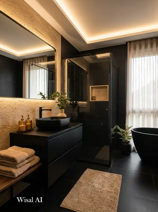 20 Black Bathroom Ideas with Modern Elegant Touch 2026 Guide - Interior Design Inspiration | Wisal AI : object Object,object Object,object Object,object Object,object Object,object Object,object Object,object Object,object
