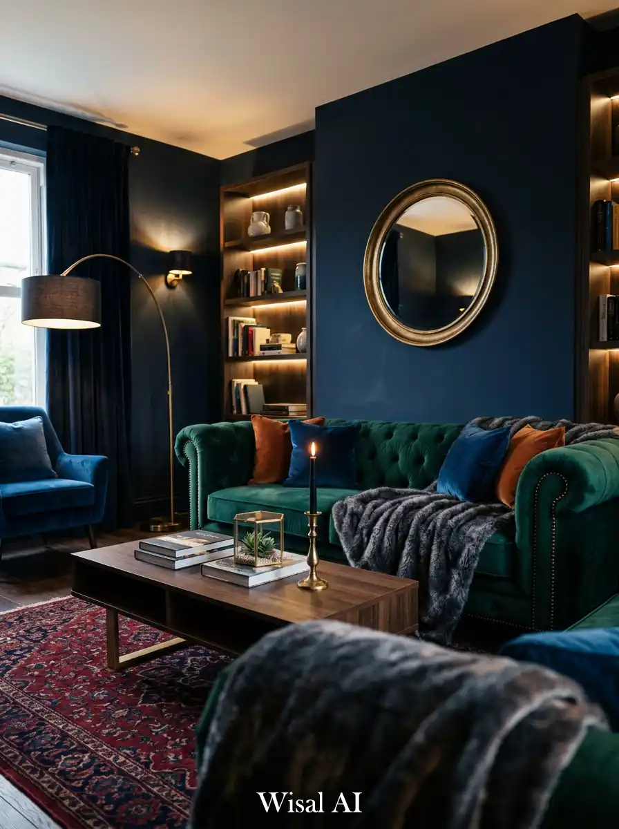 9. Dark Elegance Velvet Interior