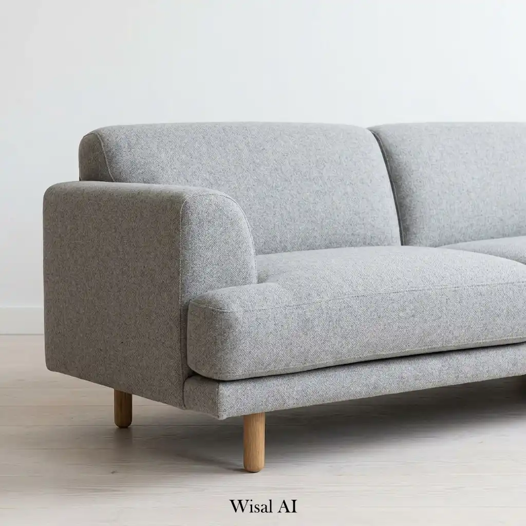 Minimal furniture with clean lines and simple Scandinavian interior style