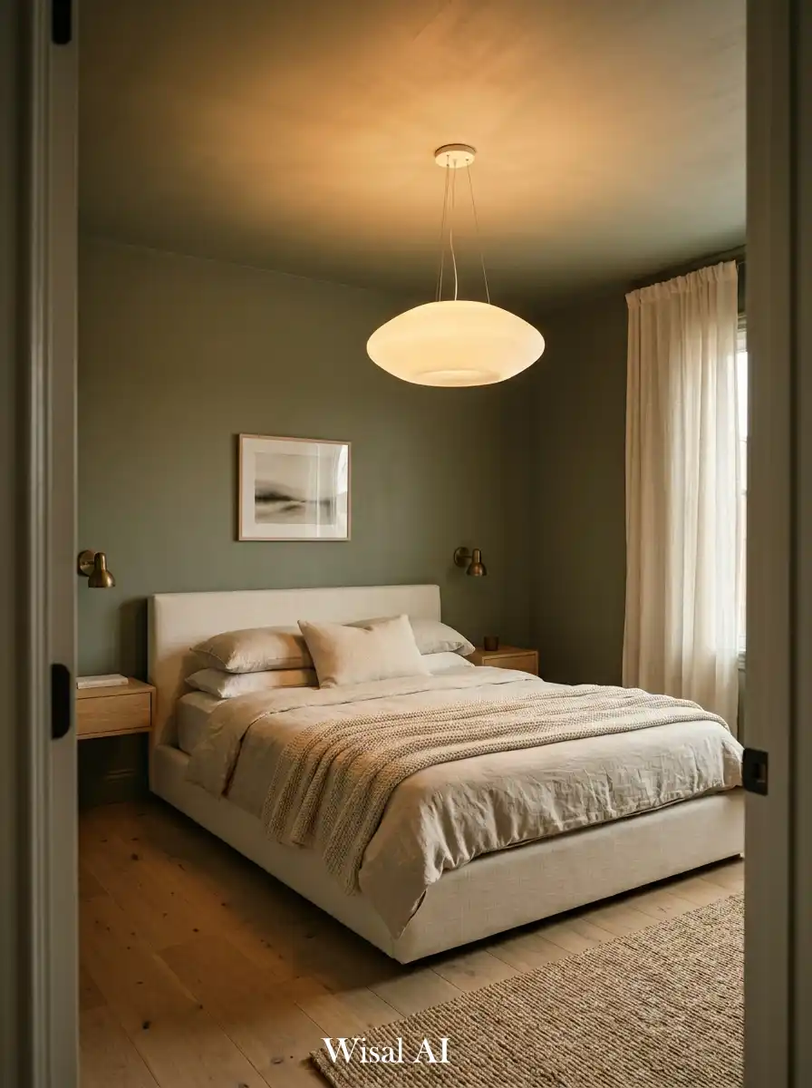 2.Low Profile Pendant Bedroom Lighting