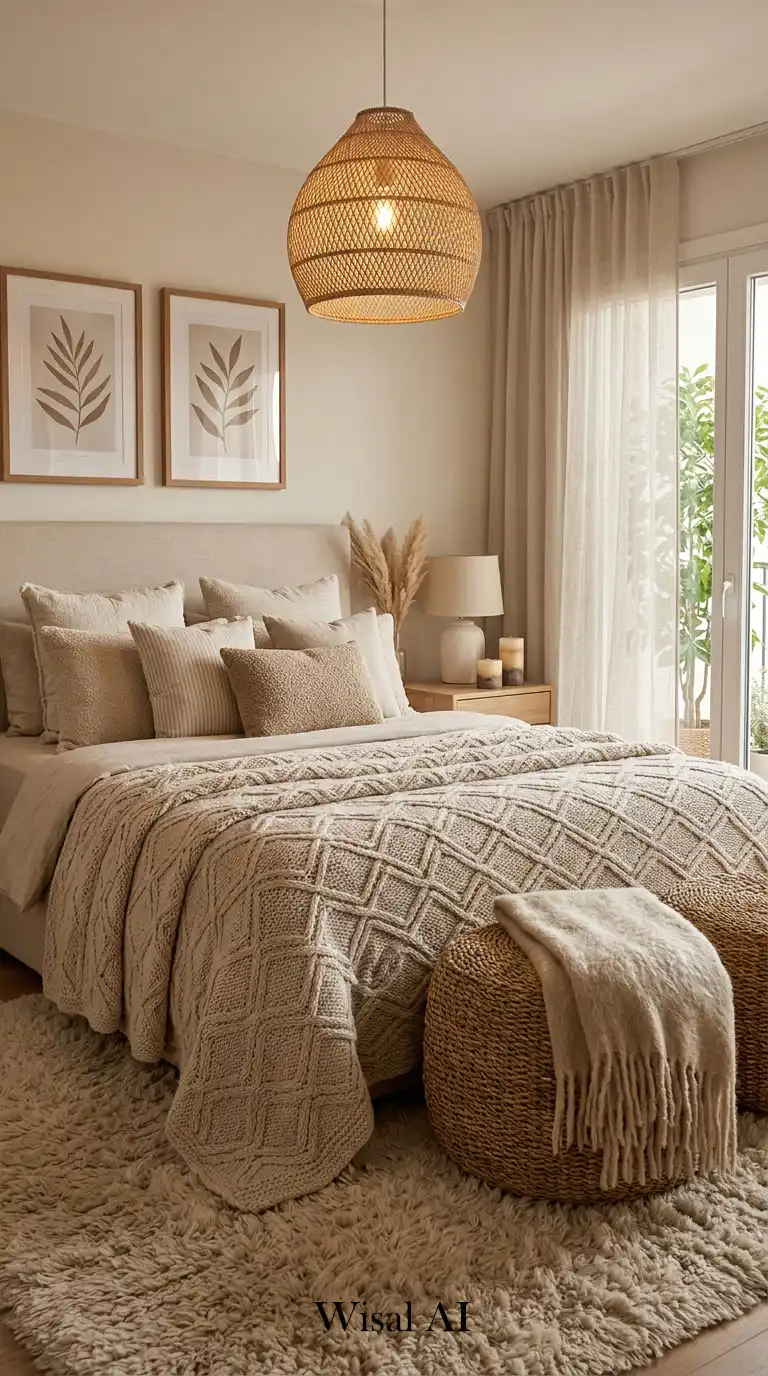 13.The Ultimate Cozy Corner Beige Bedroom Idea