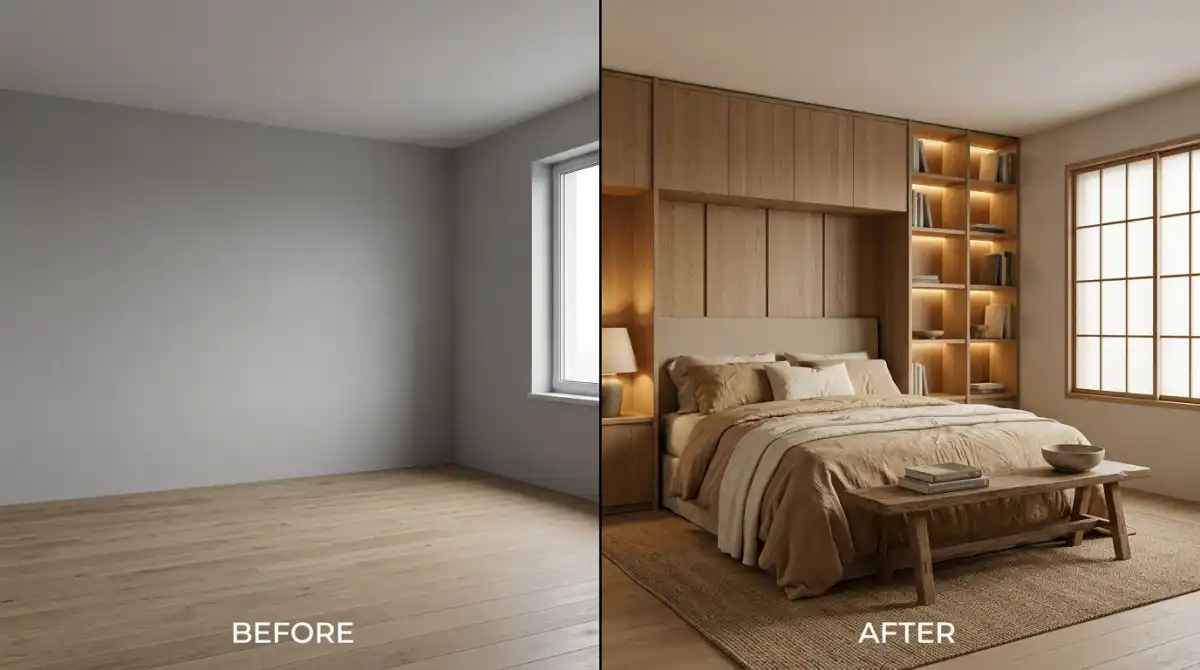 12.Bedroom Transformation: A Step-by-Step Guide to Achieving a Seamless Before and After