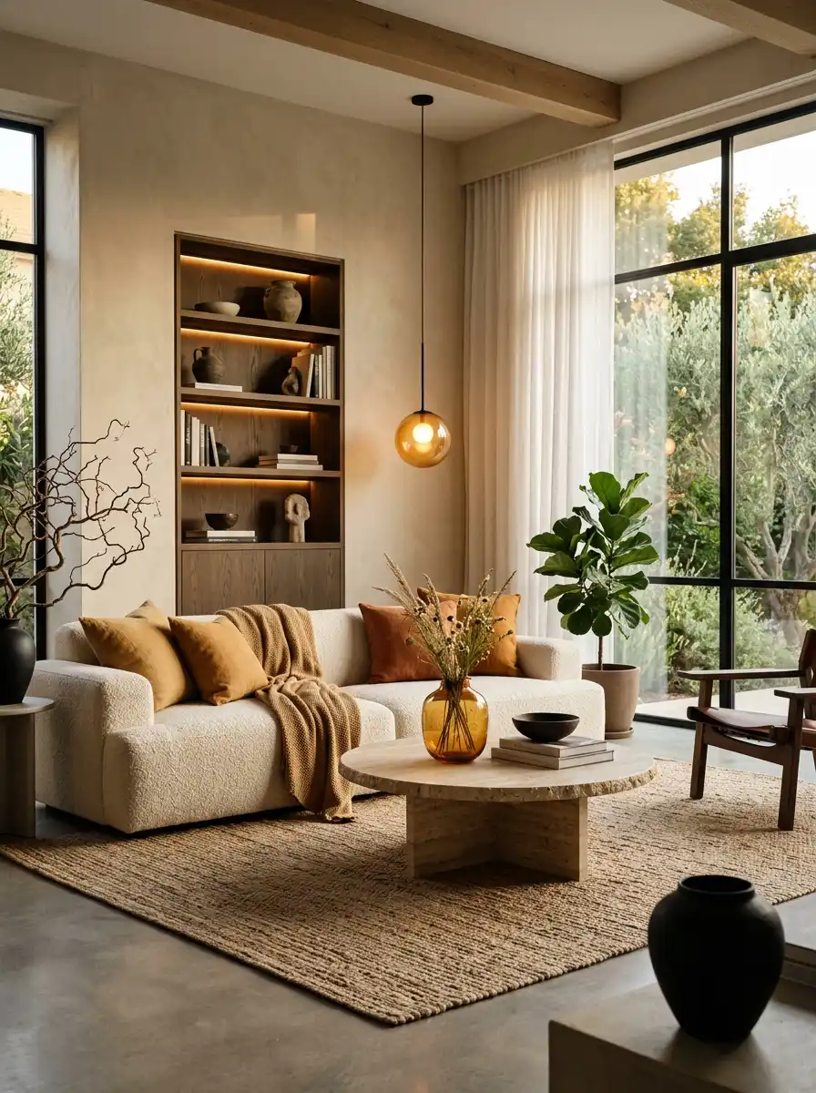 Luxury Organic Modern Living Idea: The Velvet Sunset Gallery -  Luxury Organic Modern Living Idea: The Gilded Earth Pavilion