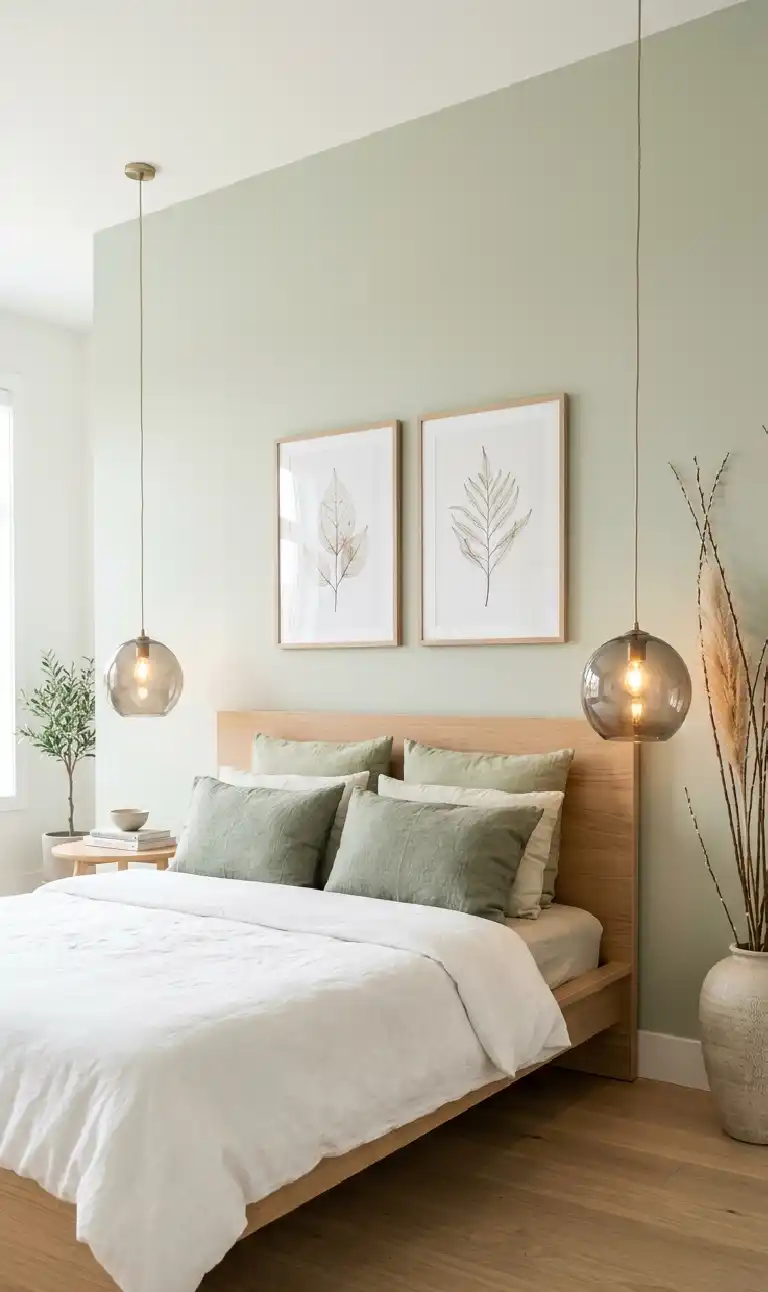 The Rustic Walnut Retreat bedroom - Organic Japandi Fusion bedroom