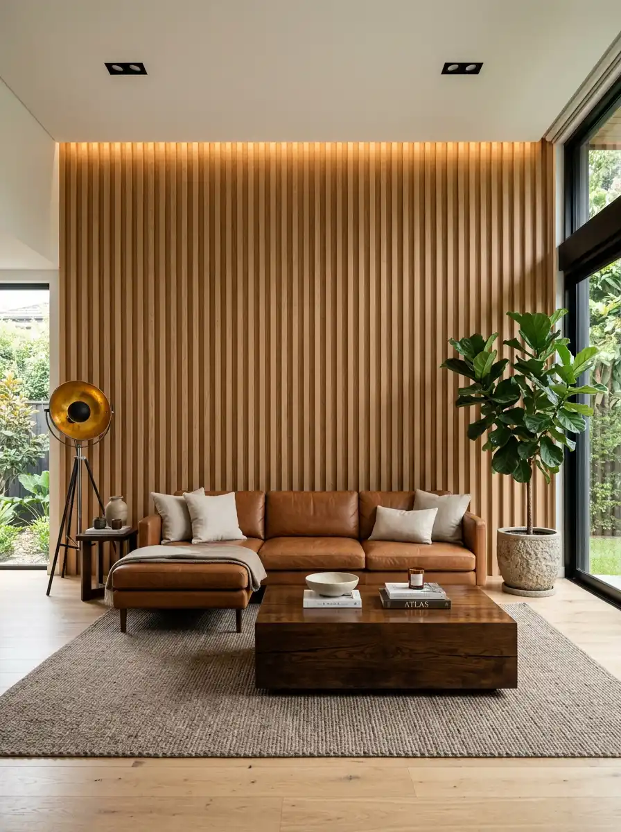 Luxury Organic Modern Living Idea: The Amber Glow Conservatory -  Luxury Organic Modern Living Idea: The Vertical Timber Retreat