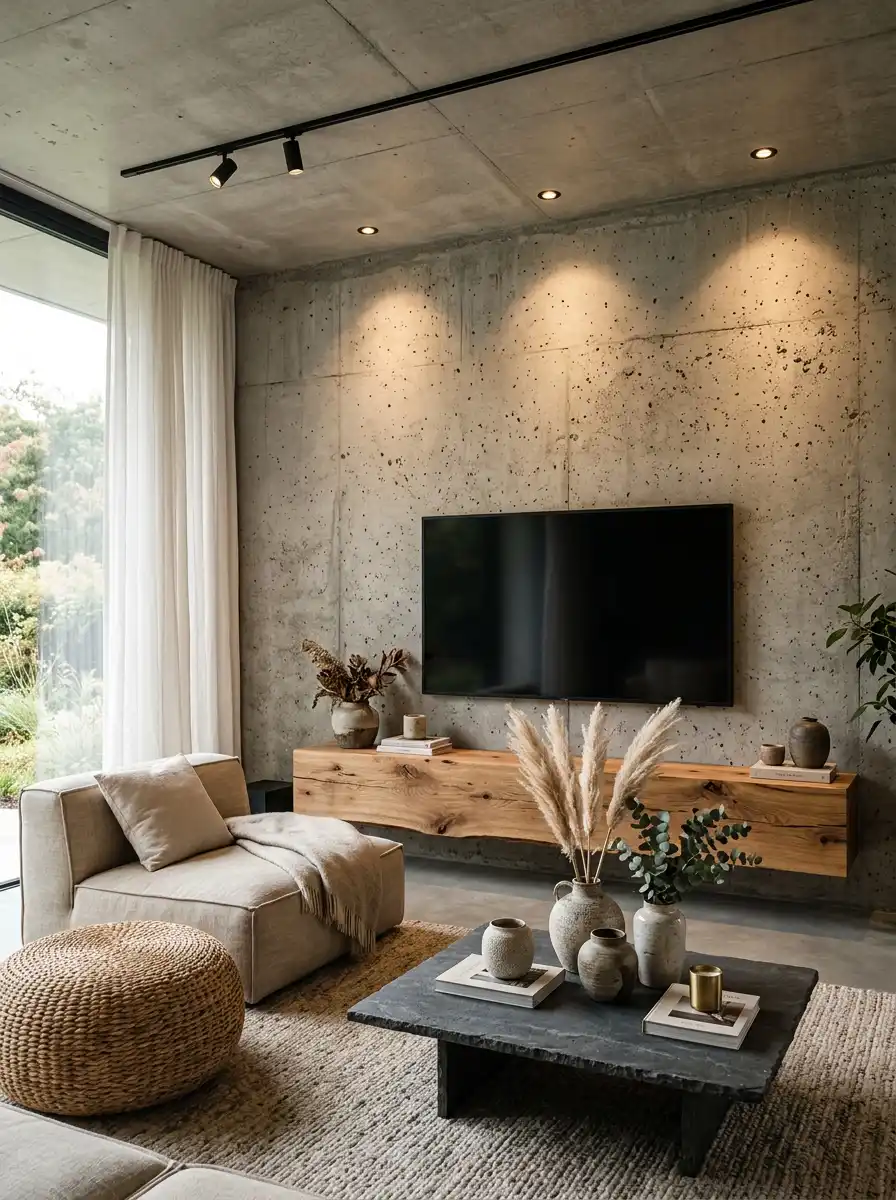 Luxury Organic Modern Living Idea: The Hearth & Heritage Suite - Luxury Organic Modern Living Idea: The Wabi-Sabi Driftwood Hall