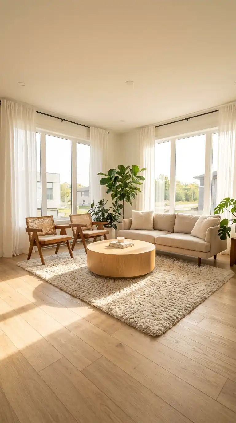 4. The Sun-Drenched Sanctuary: Japandi Living Room Design