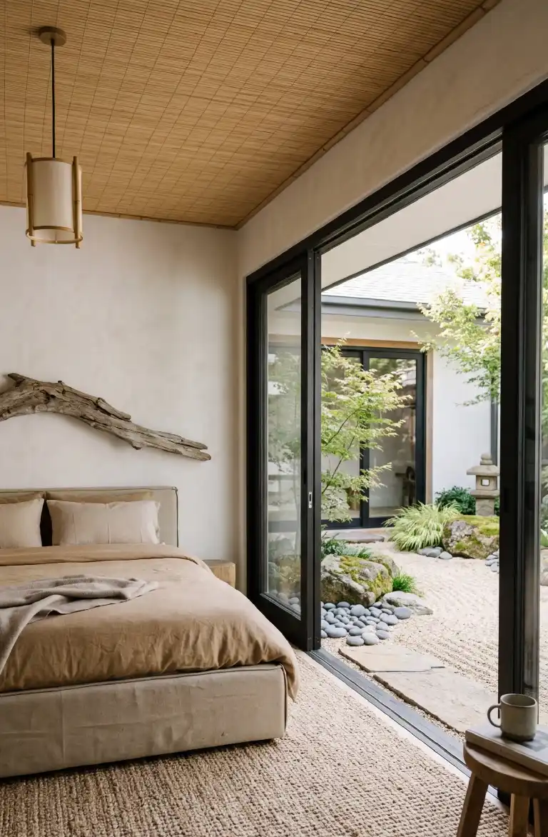25 Best Japandi Bedroom Ideas to Transform Your Space into a Serene Sanctuary - The Sandstone & Sisal Garden Room