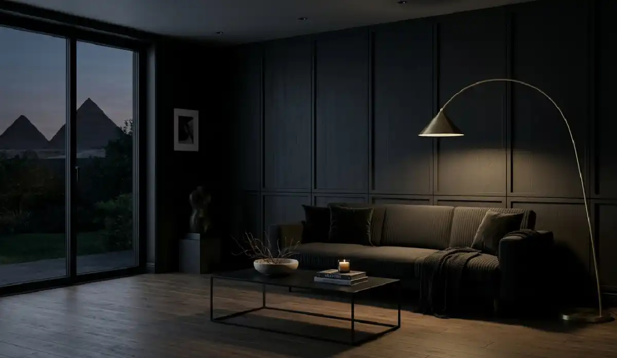 +20 Breathtaking Ideas to Master the Dark Living Room Style: A Definitive Guide to Moody Elegance, Cinematic Textures, and High-End Noir Interior Design for the Modern Home - 4. The Mid-Century Shadow Lounge