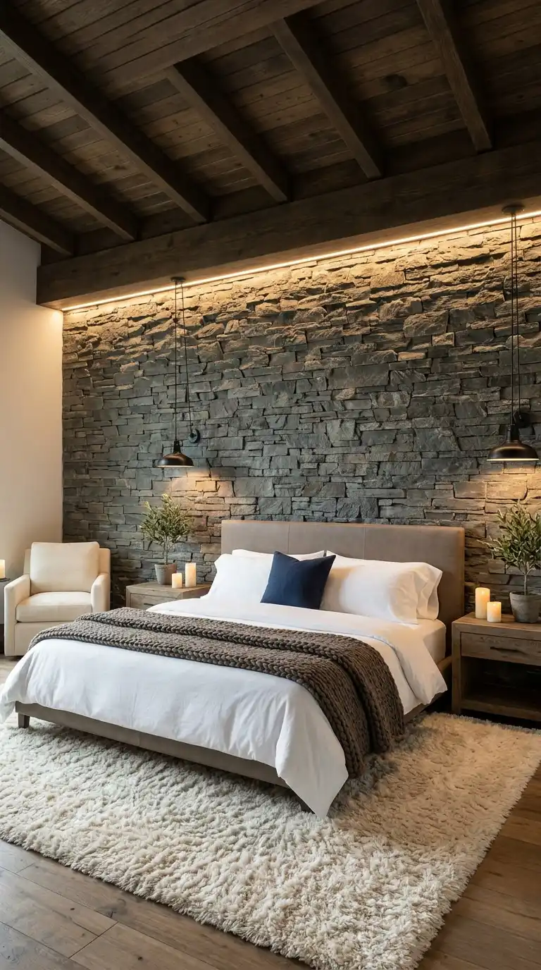 5. Urban Nightscape: The Dramatic, Moody Industrial Bedroom Idea