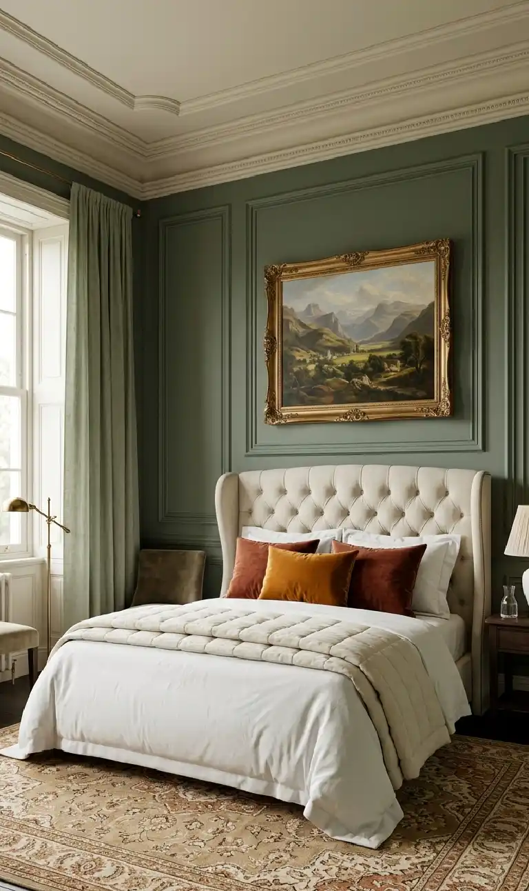 The Rustic Walnut Retreat bedroom - Architectural Shadows & Velve bedroom