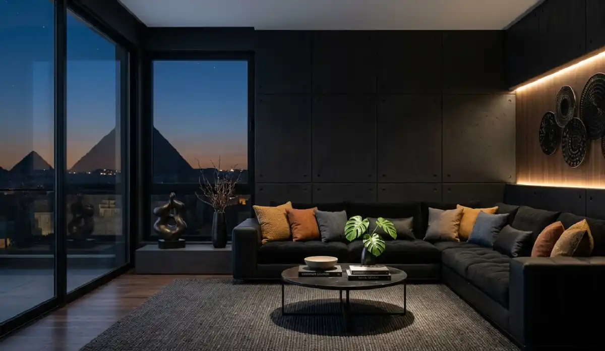 +20 Breathtaking Ideas to Master the Dark Living Room Style: A Definitive Guide to Moody Elegance, Cinematic Textures, and High-End Noir Interior Design for the Modern Home - 3. The Industrial Obsidian Lounge