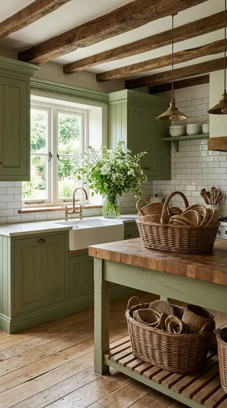 7. The Deep Farmhouse Sink and Rustic Textures (Inspired by Rustic Farmhouse)