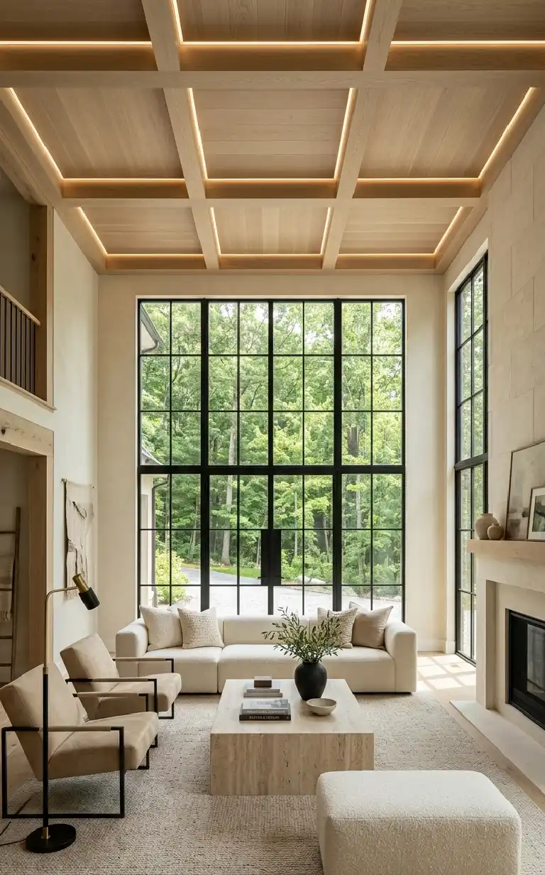 26 Luxury Farmhouse Living Rooms: A Masterclass in Inspiration, Rustic Elegance, and Architectural Grandeur 2026 -  The Sun-Drenched Transitional