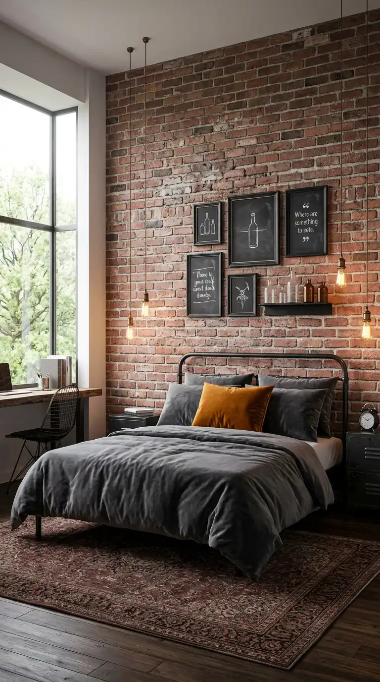 1. The Raw and Refined Union: Industrial Bedroom Idea for Contemporary Lofts