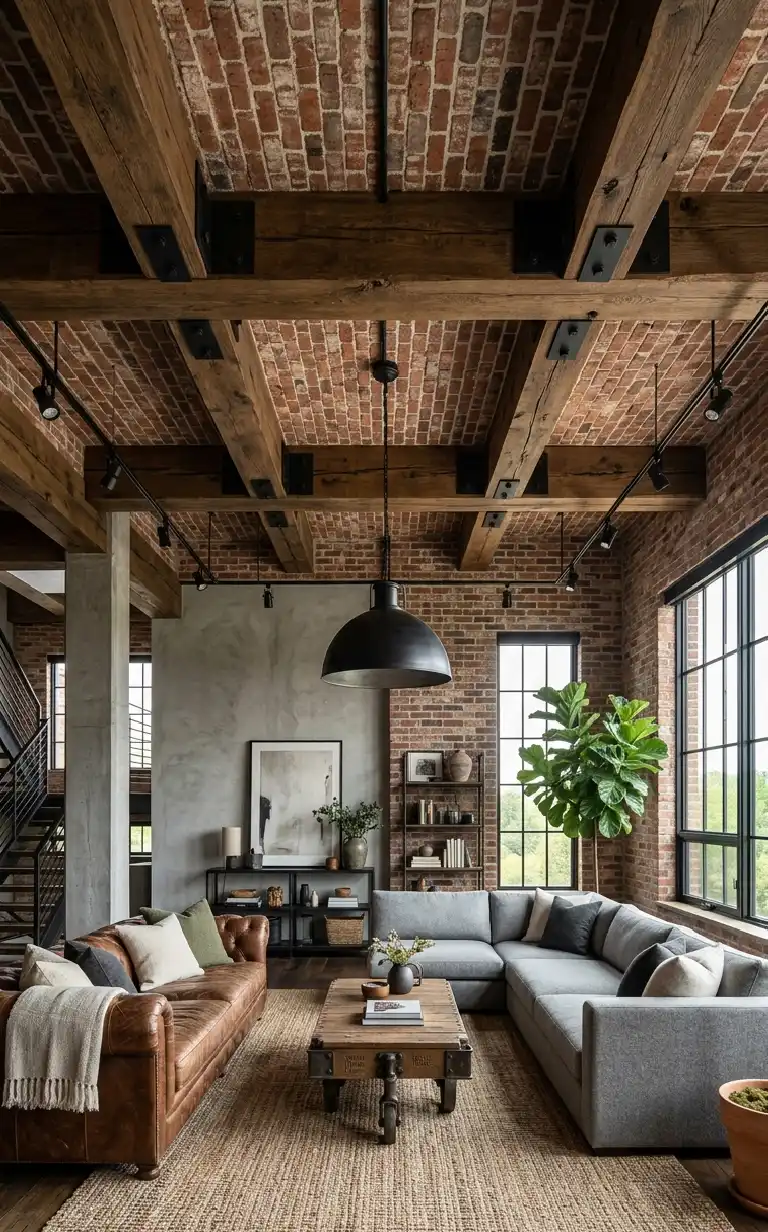 26 Luxury Farmhouse Living Rooms: A Masterclass in Inspiration, Rustic Elegance, and Architectural Grandeur 2026 - The Industrial Farmhouse Loft