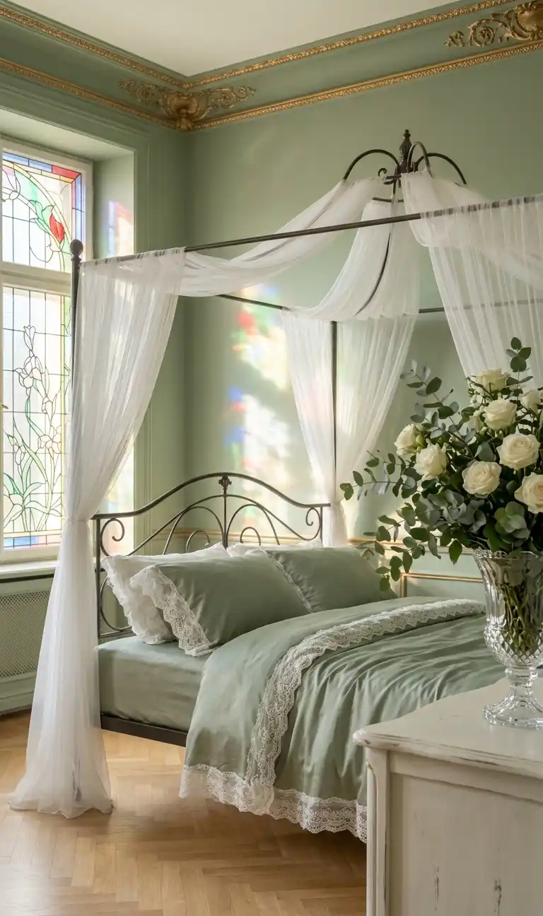 The Rustic Walnut Retreat bedroom -  The Romantic Sage Garden bedroom