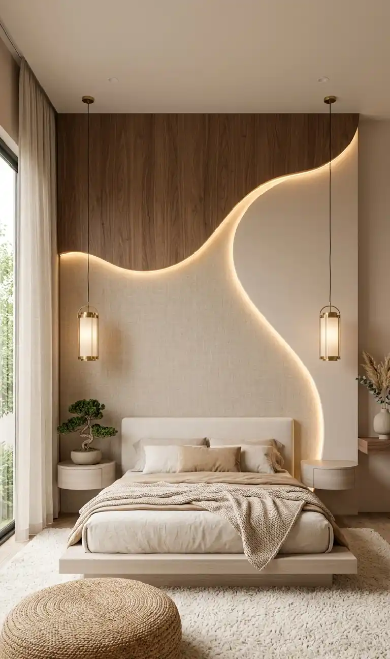 22 Luxury Modern Bedroom Ideas: Mastering the Dialogue Between Structural Volume and Tactile Warmth in 2026 - LUXURY MODERN BEDROOM DESIGN: THE ORGANIC CURVATURE HAVEN