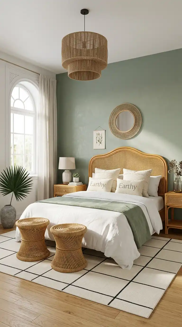 Elegant BOHO Bedroom Idea: The Dreamcatcher & Woven Gallery - Elegant BOHO Bedroom Idea: The Sage & Cane Minimalist Dream