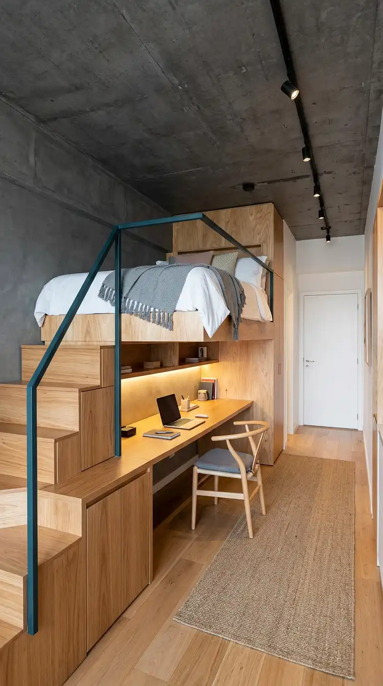 The Plywood Loft Bedroom: Mastering Vertical Space