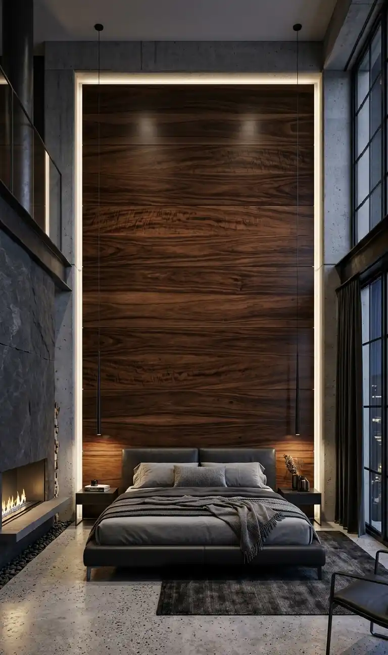 22 Luxury Modern Bedroom Ideas: Mastering the Dialogue Between Structural Volume and Tactile Warmth in 2026 -  LUXURY MODERN BEDROOM DESIGN: THE SMOKED EUCALYPTUS LOFT