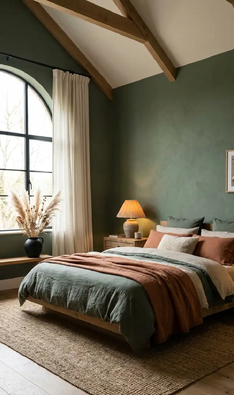 The Rustic Walnut Retreat bedroom -  The Modern Rustic Sage Retreat bedroom