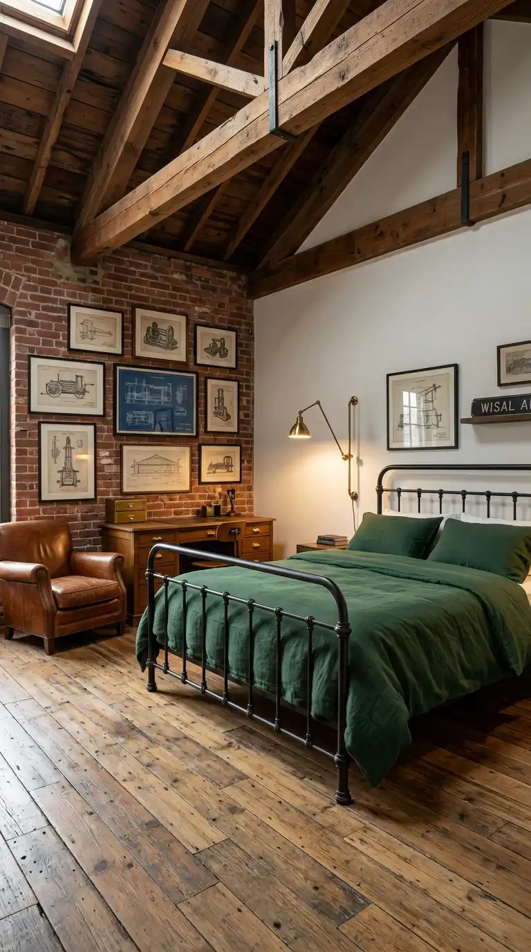 18. The Vintage Mechanic: Industrial Bedroom Idea for 2026