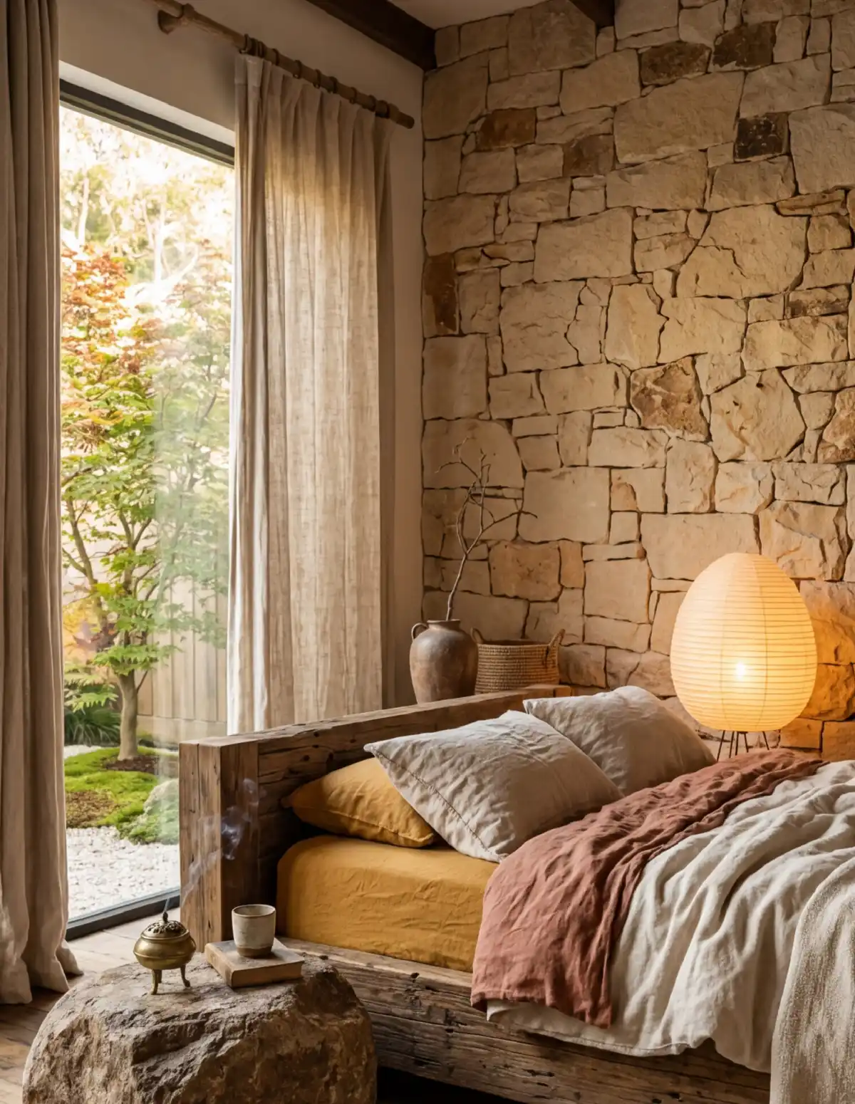 25 Best Japandi Bedroom Ideas to Transform Your Space into a Serene Sanctuary -  The Wabi-Sabi Earth & Stone Suite