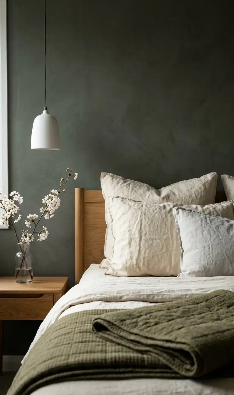 The Rustic Walnut Retreat bedroom - The Minimalist Linen Haven bedroom