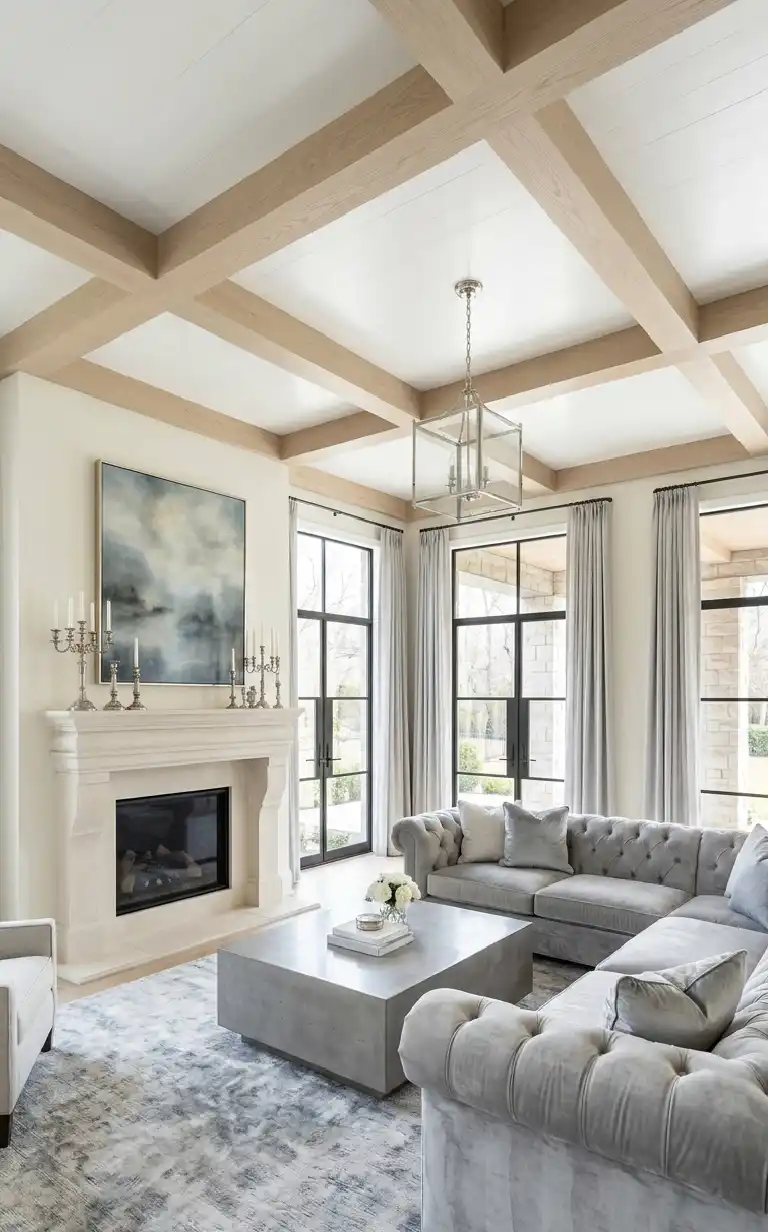 26 Luxury Farmhouse Living Rooms: A Masterclass in Inspiration, Rustic Elegance, and Architectural Grandeur 2026 - photograph of a bright Luxury Farmhouse living room