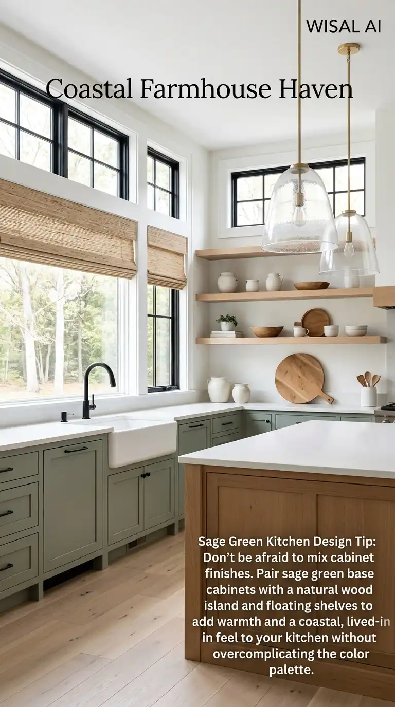 23. Coastal Farmhouse Haven: Contrasting Island and Abundant Daylight