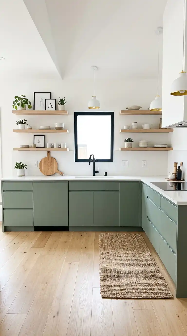 24. Scandinavian Simplicity: Light Wood Floors and Open, Airy Shelving