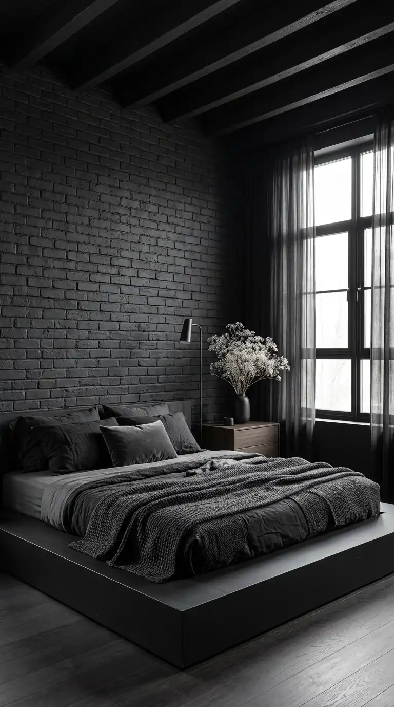 26. The Monochrome Platform Hub: Industrial Bedroom Idea