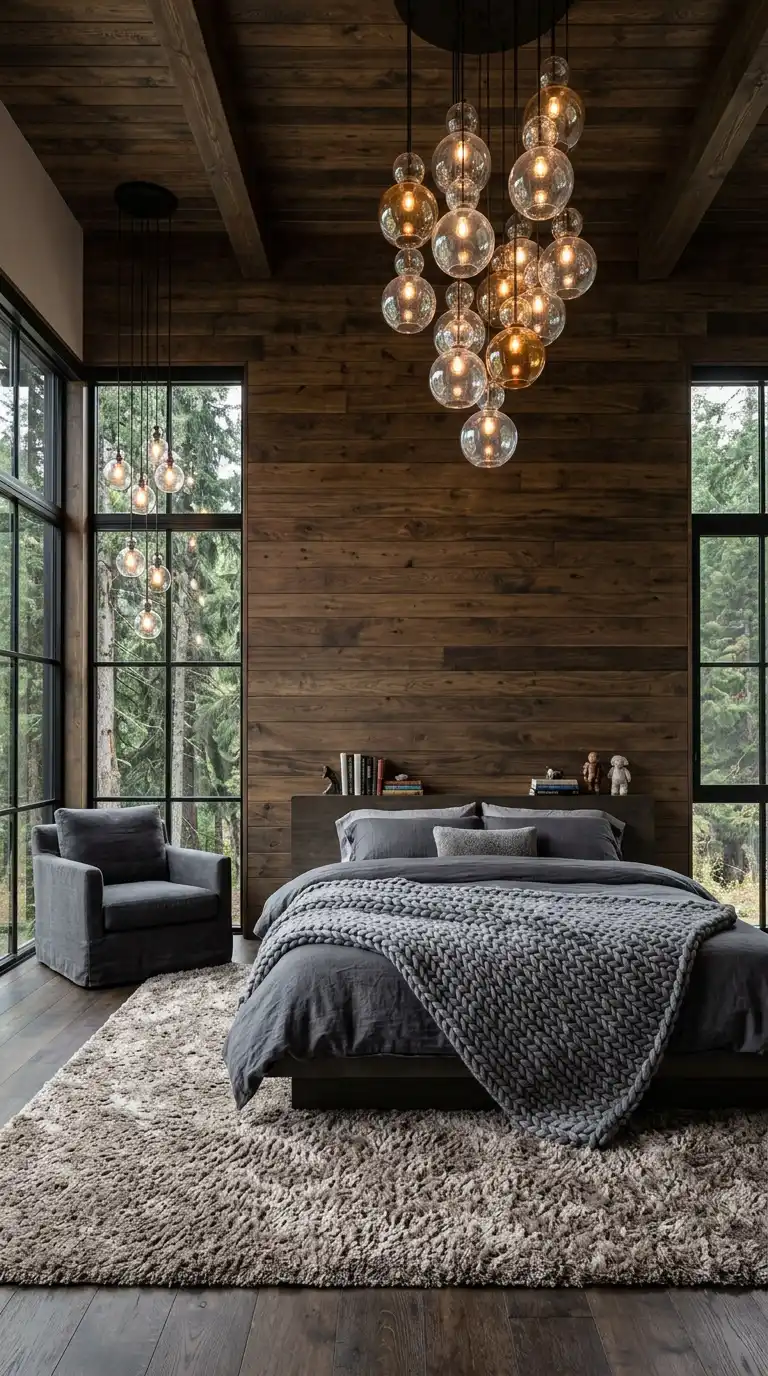 Bringing the Grandeur of Mountain Lodges Home with this Majestic Cozy Bedroom Idea