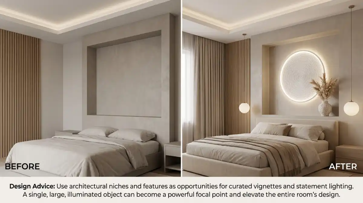 16.Instant Luxury Bedroom Transformation: Before and After