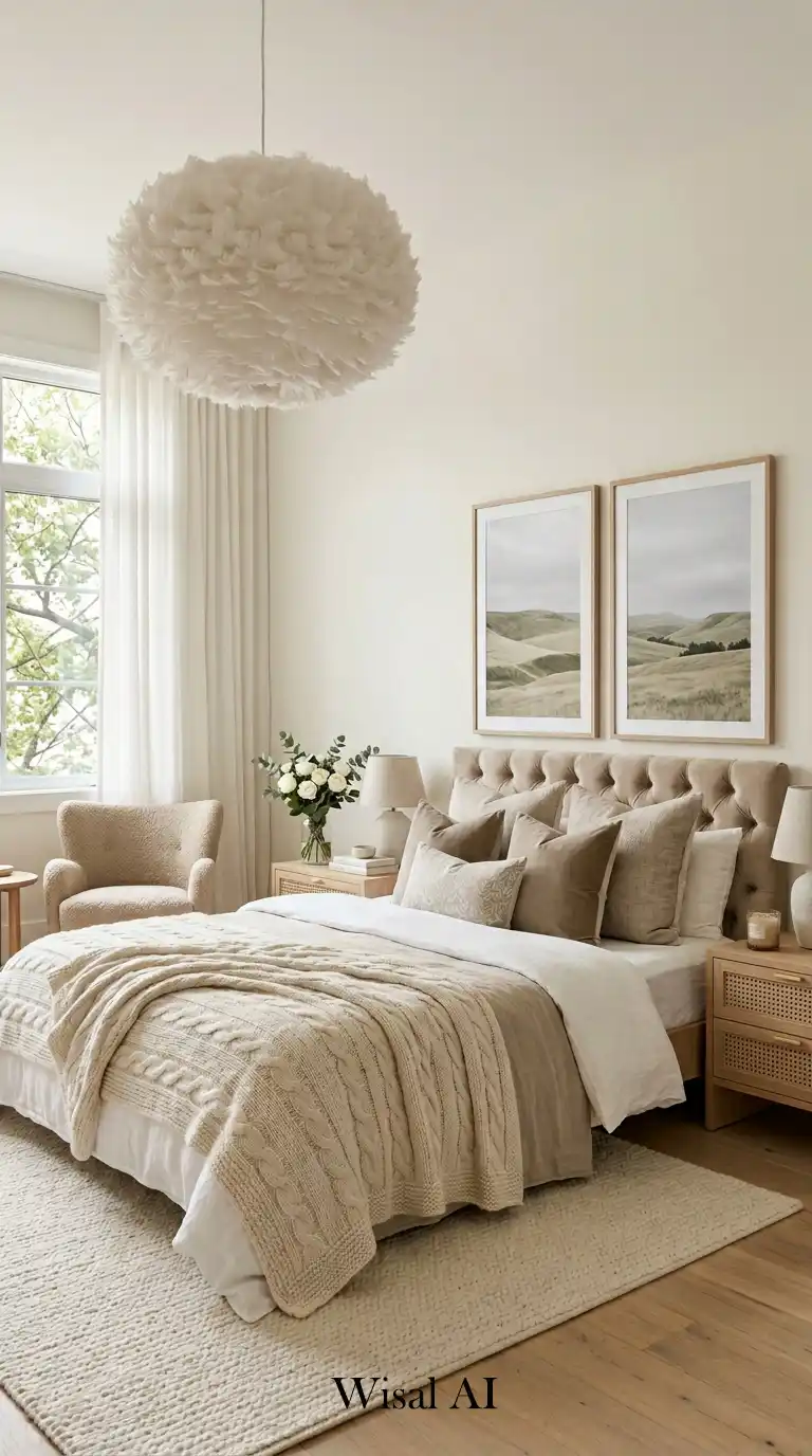 14.A Breath of Fresh Air Beige Bedroom Idea