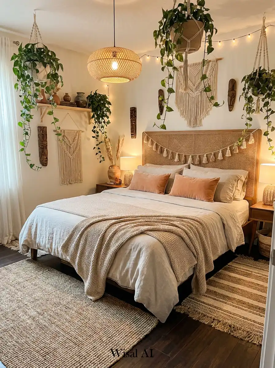 9.Elegant BOHO Bedroom Idea: The Eclectic Tassel & Ivy Suite